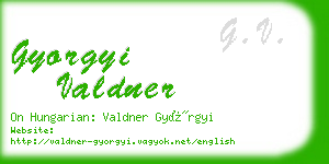 gyorgyi valdner business card